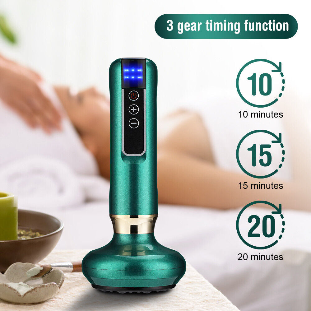 Electric Vacuum Cupping Therapy Scraping Massager Neck Back Body Guasha Machine